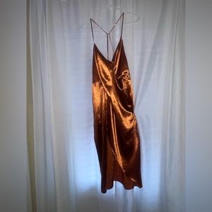 Asos copper midi dress. Warn once!